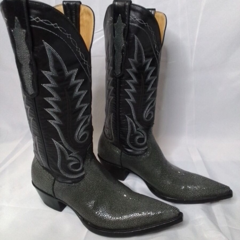 Stunning New Old Gringo Dark Grey Stingray Boots 7.5